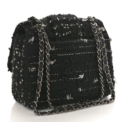 Chanel Tweed Elementary Chic Flap Black White 2 of 9