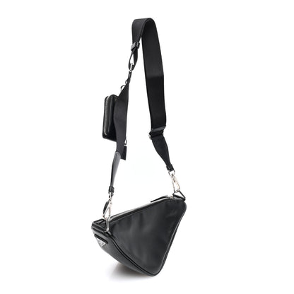Prada Grace Lux Triangle Shoulder Bag Black 2 of 8