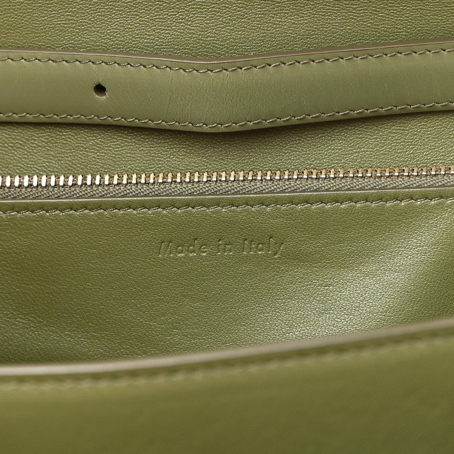 Celine Box Calfskin Classic Box Medium Flap Bag Army Green 6 of 9