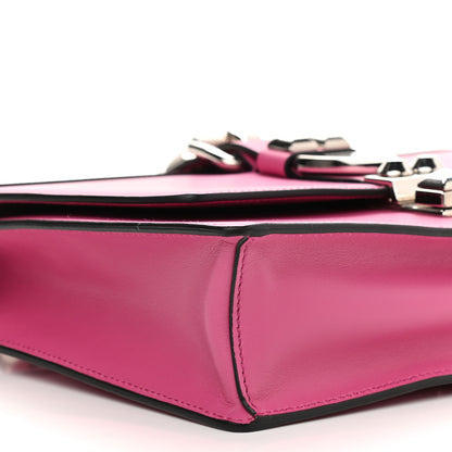 Prada Saffiano City Calfskin Studded Small Elektra Shoulder Bag Fuxia 7 of 8