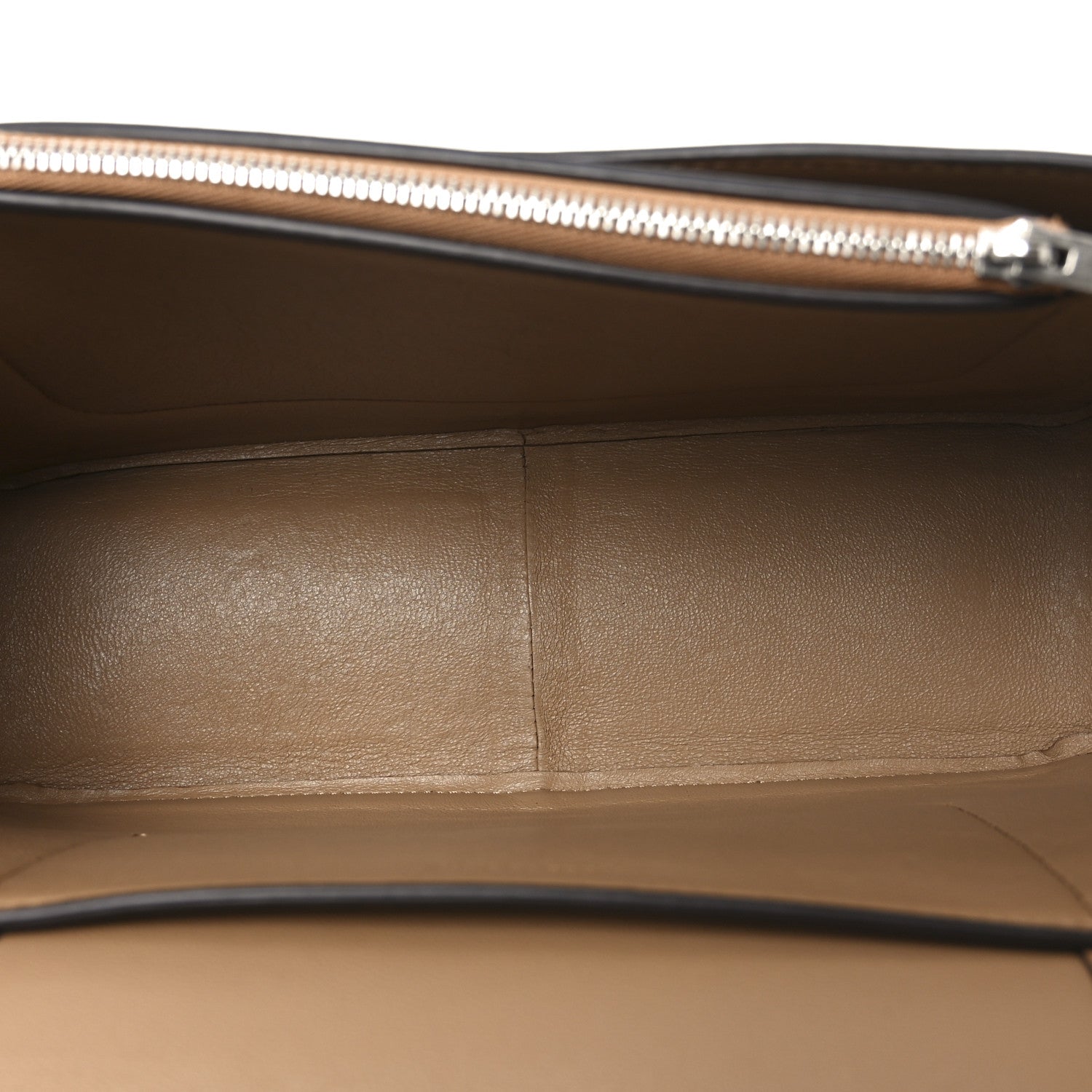 Celine Shiny Smooth Calfskin Medium Frame Shoulder Bag Tan Navy 5 of 10