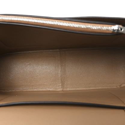Celine Shiny Smooth Calfskin Medium Frame Shoulder Bag Tan Navy 5 of 10