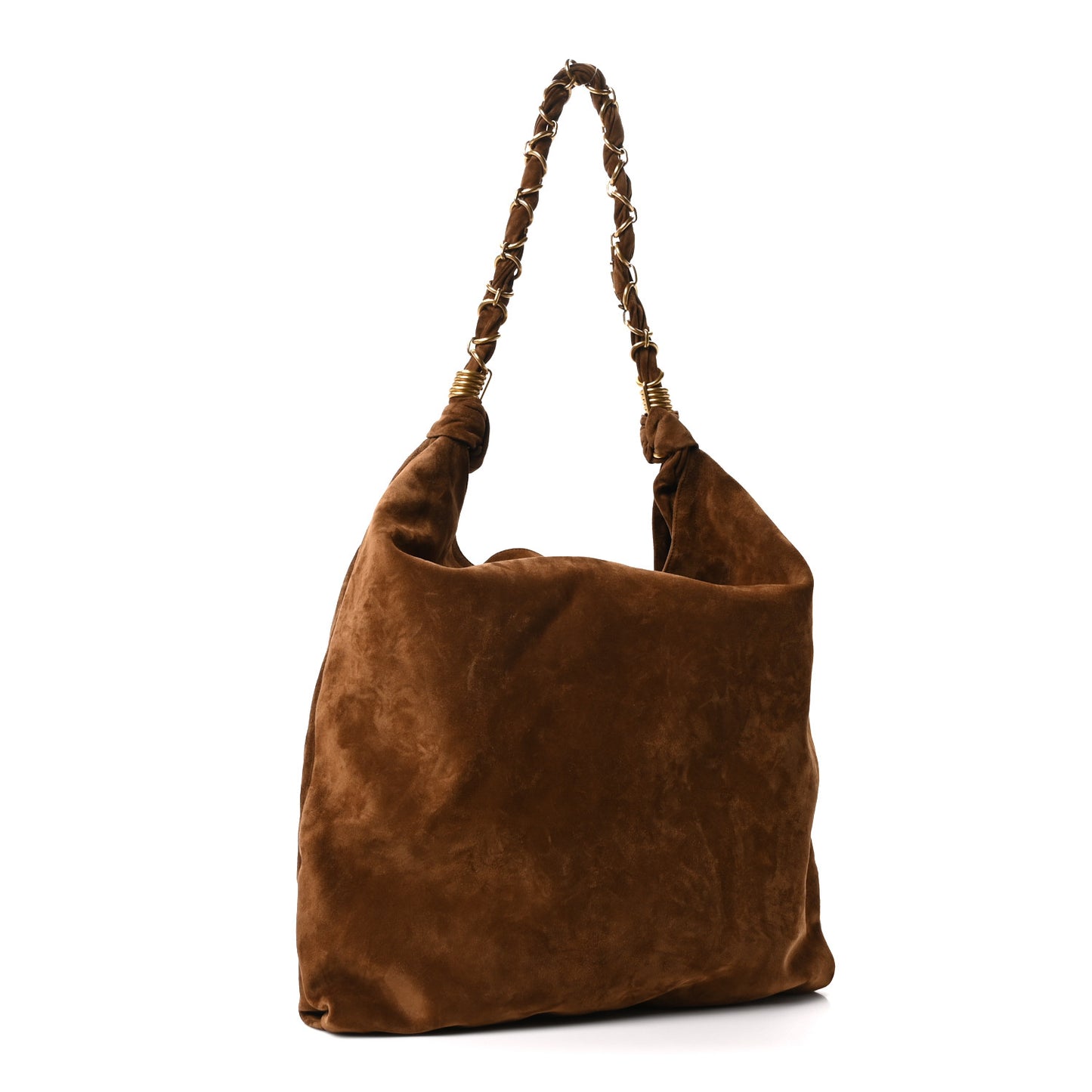 Suede Amalia Hobo Caramel Cognac