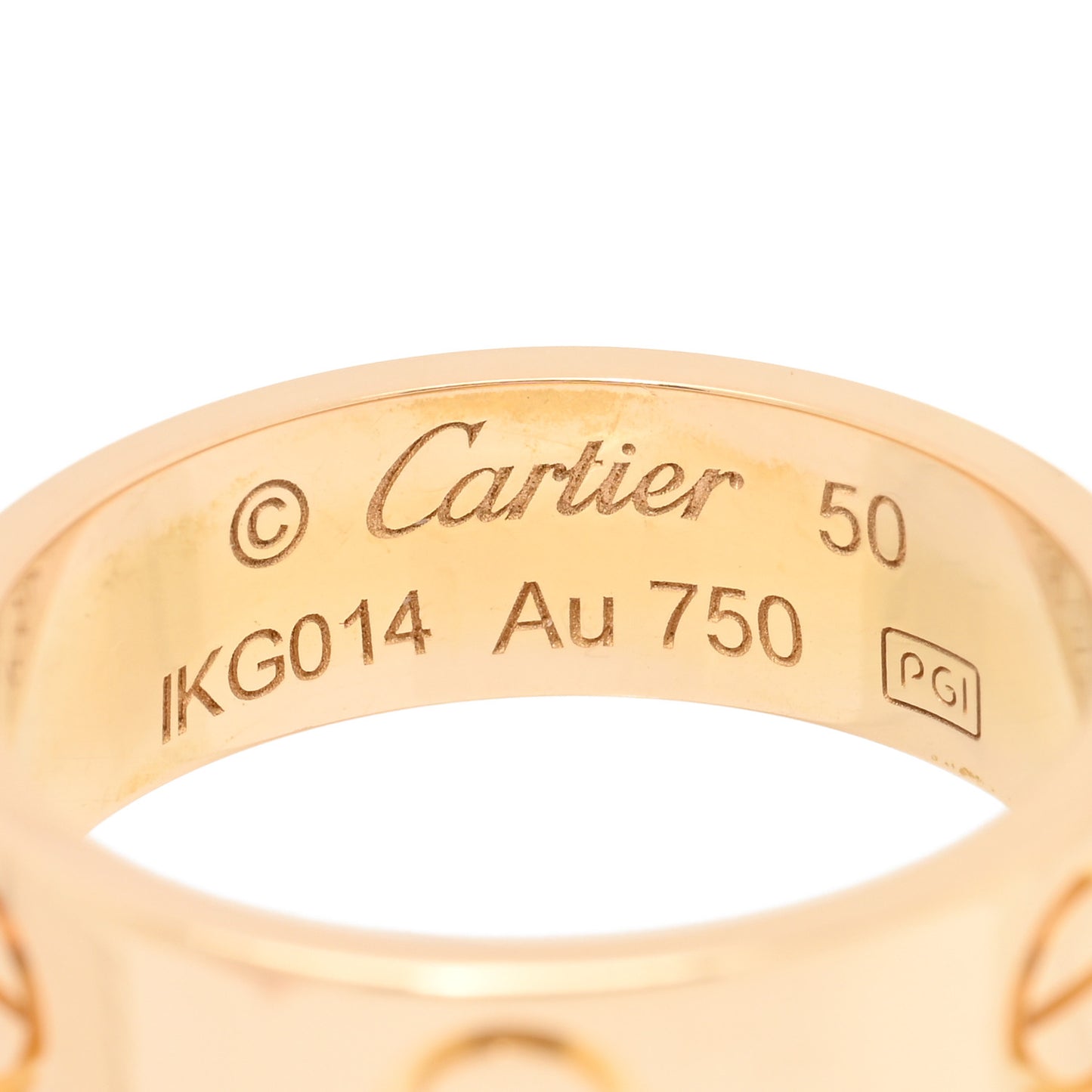 18K Yellow Gold 5.5mm LOVE Ring 50 5.25