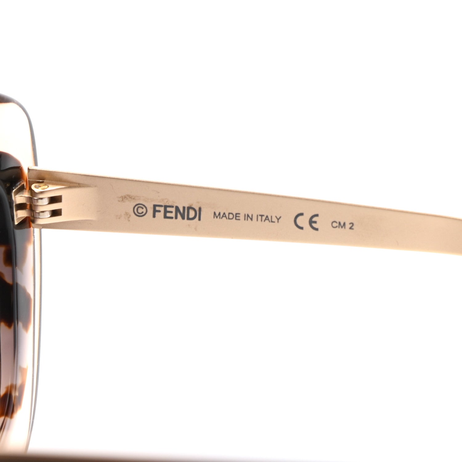 Fendi Acetate Cat Eye Sunglasses FF 0029/S Tortoise Gold Red 5 of 5