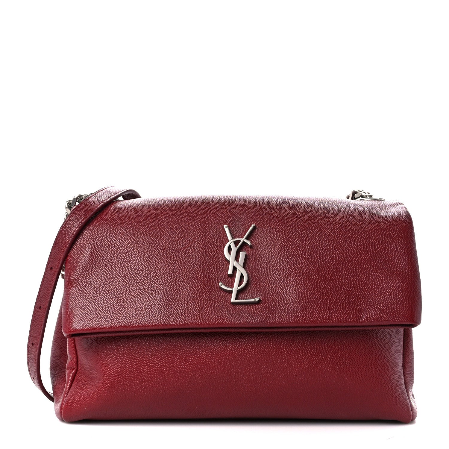 Saint Laurent Grain De Poudre Medium West Hollywood Monogram Fold-Over Palissandre 1 of 16