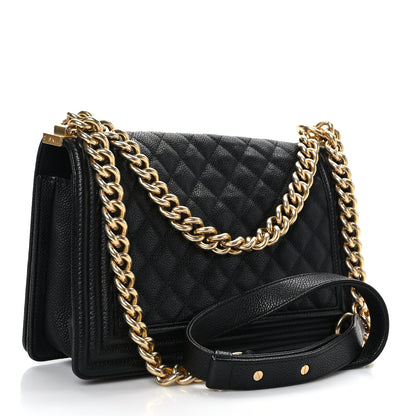 Chanel Caviar Quilted Medium Boy Flap Black 3 of 9