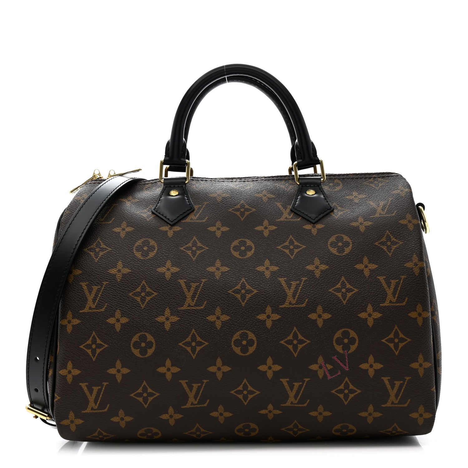 Louis Vuitton Monogram My World Tour Speedy Bandouliere 30 Black 1 of 12