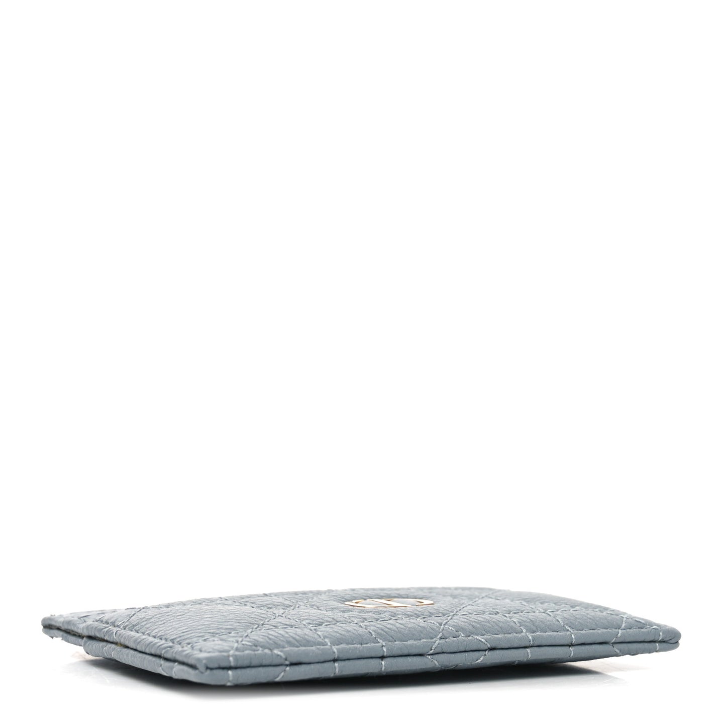 Supple Calfskin Cannage Caro Five-Slot Card Holder Cloud Blue