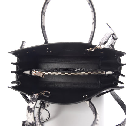 Saint Laurent Grained Calfskin Embossed Python Baby Sac De Jour Black 5 of 10