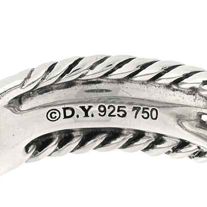 David Yurman Sterling Silver 18K Yellow Gold 6mm X Crossover Ring 50 5.5 4 of 4