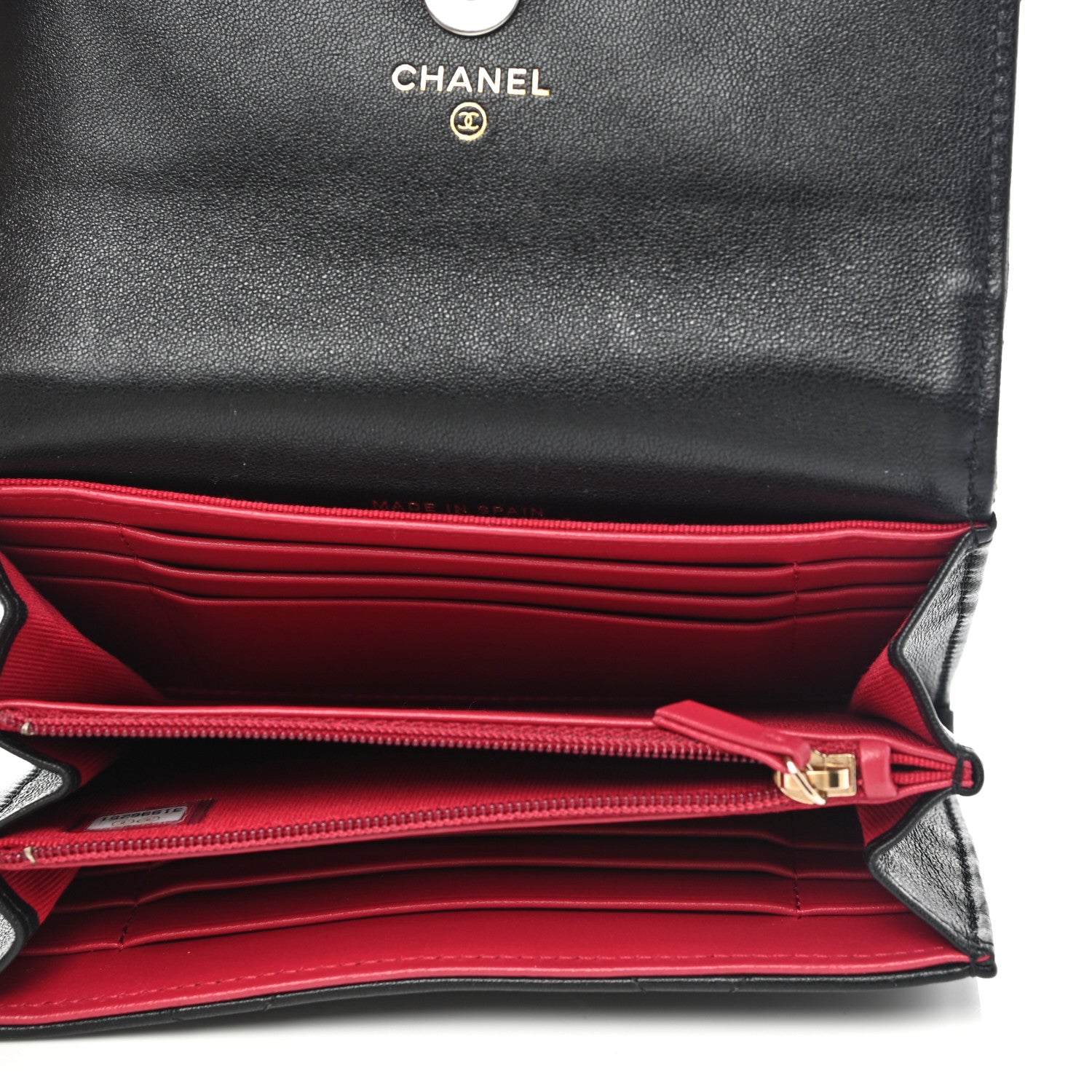 Chanel Lambskin Quilted Chanel 19 Flap Card Holder Black 5 of 9