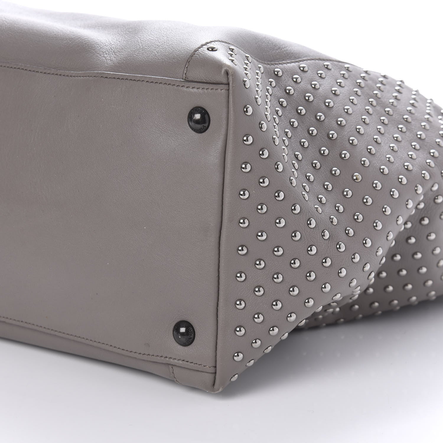 Prada Calfskin Studded Shopping Tote Marmo 7 of 10