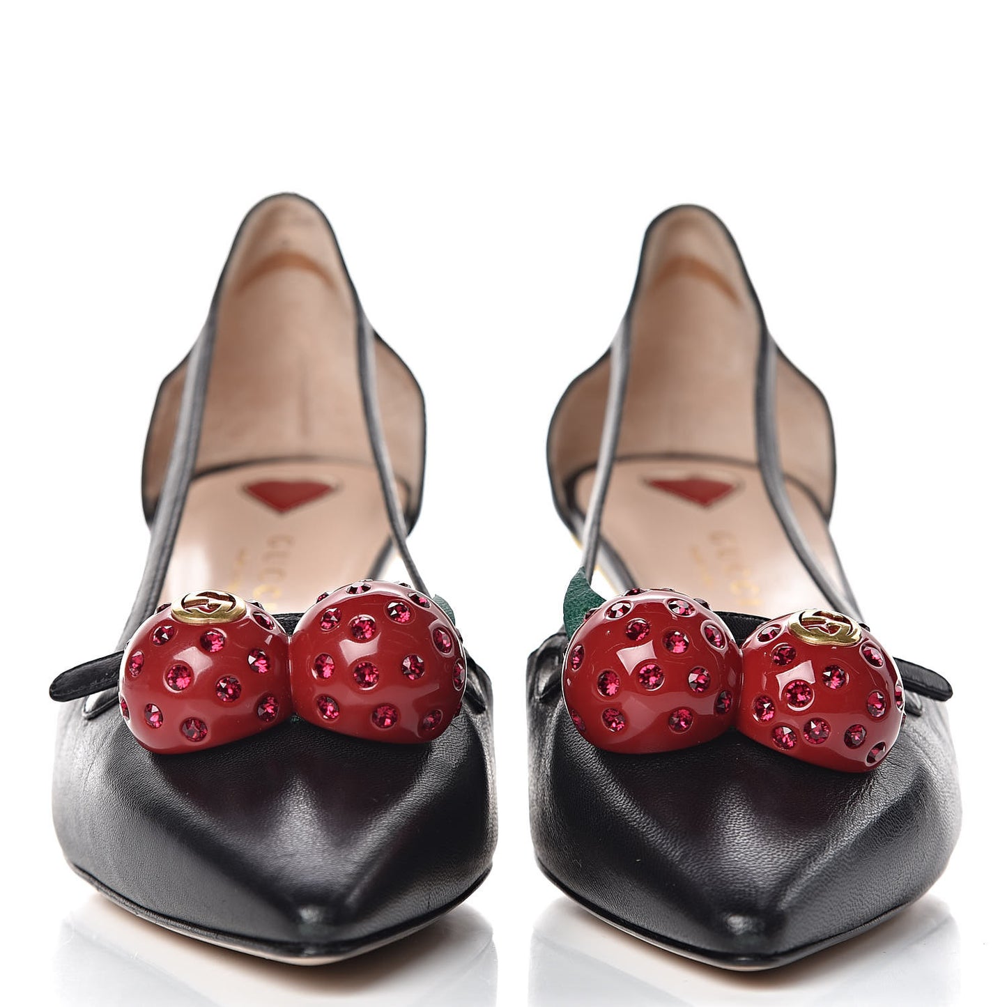 Nappa Cherry Pumps 36.5 Black
