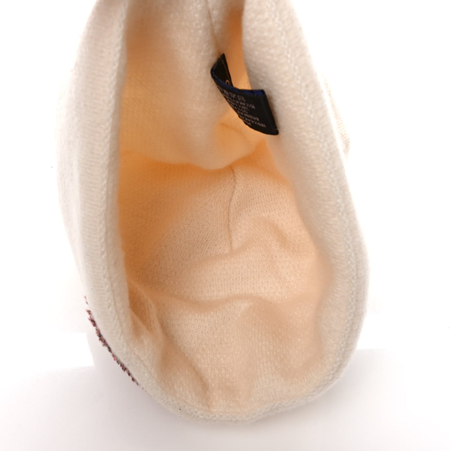 Cashmere CC Beanie Hat White Pink