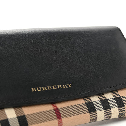 Burberry Calfskin Horseferry Check Porter Continental Wallet Black 7 of 9