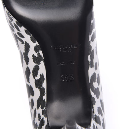 Saint Laurent Soft Calfskin Baby Cat Paris 50 Pumps 35.5 Bianco White Black 8 of 10