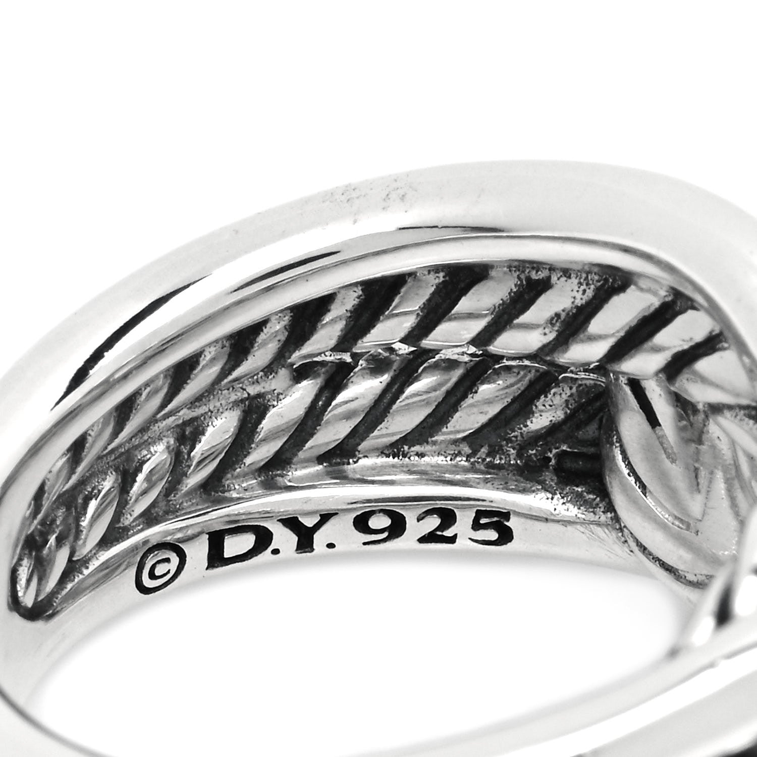 David Yurman Sterling Silver Woven Cable Ring 52 6 4 of 5
