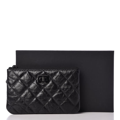 Chanel Aged Calfskin Quilted Reissue Cosmetic Case Black 8 of 8