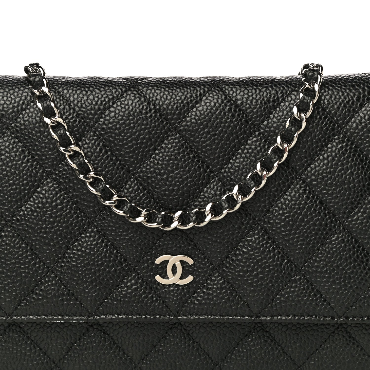 Chanel Caviar Quilted Wallet On Chain WOC Black 9 of 12