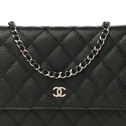 Chanel Caviar Quilted Wallet On Chain WOC Black 9 of 12