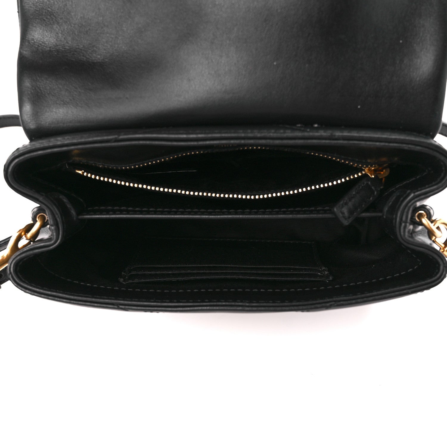 Saint Laurent Calfskin Y Quilted Monogram Toy Loulou Crossbody Bag Black 5 of 12