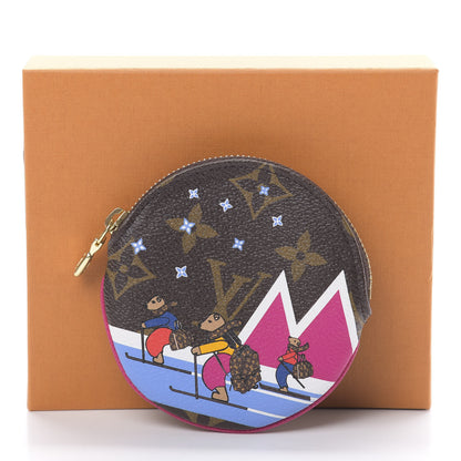 Louis Vuitton Monogram 2018 Christmas Animation Round Coin Purse 8 of 8