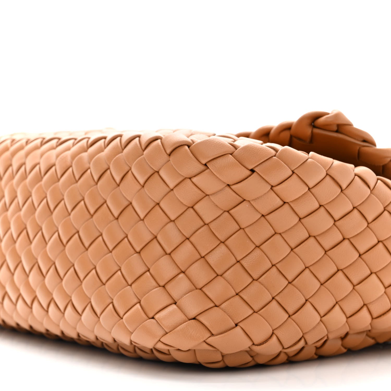 Bottega Veneta Nappa Intrecciato Cobble Shoulder Bag Caramel 9 of 10