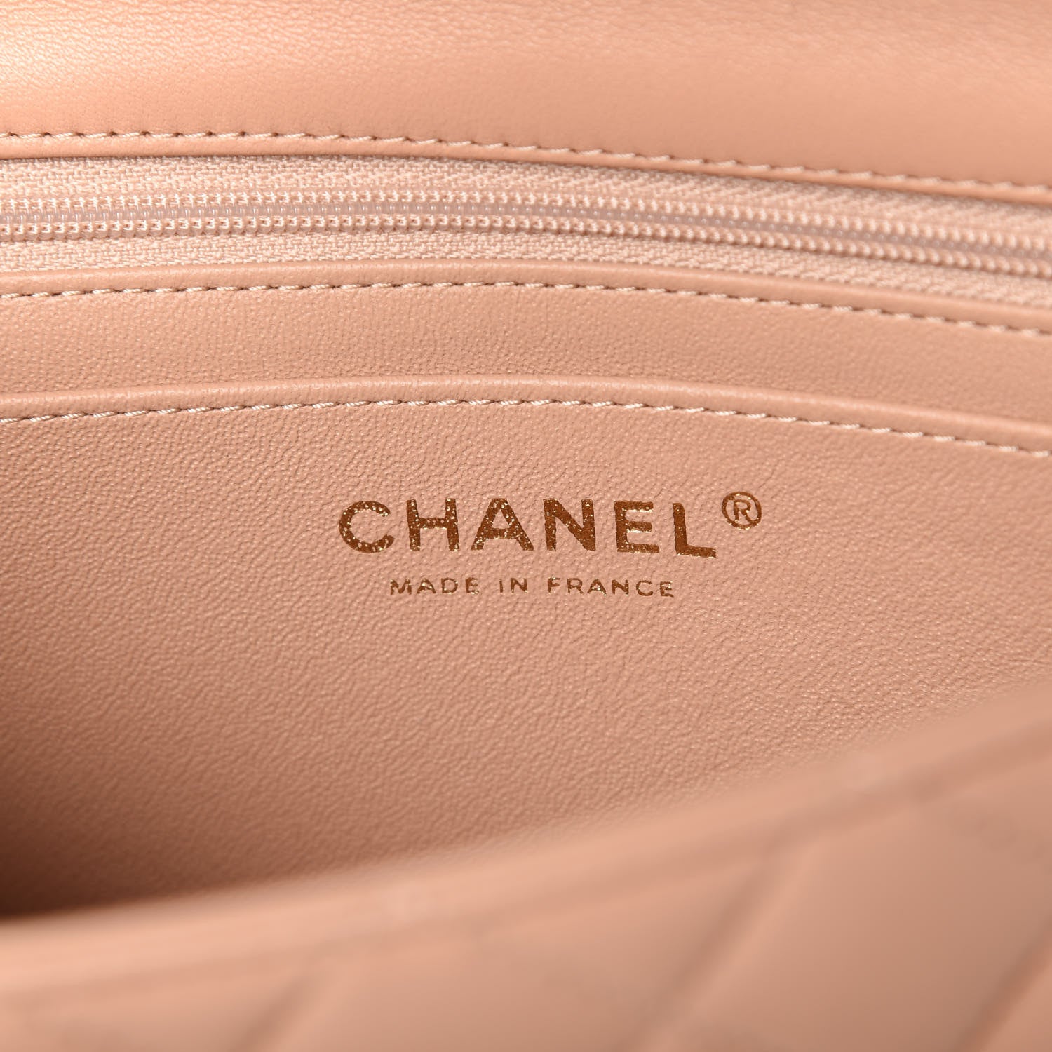 Chanel Lambskin Quilted Mini Top Handle Rectangular Flap Beige 8 of 11