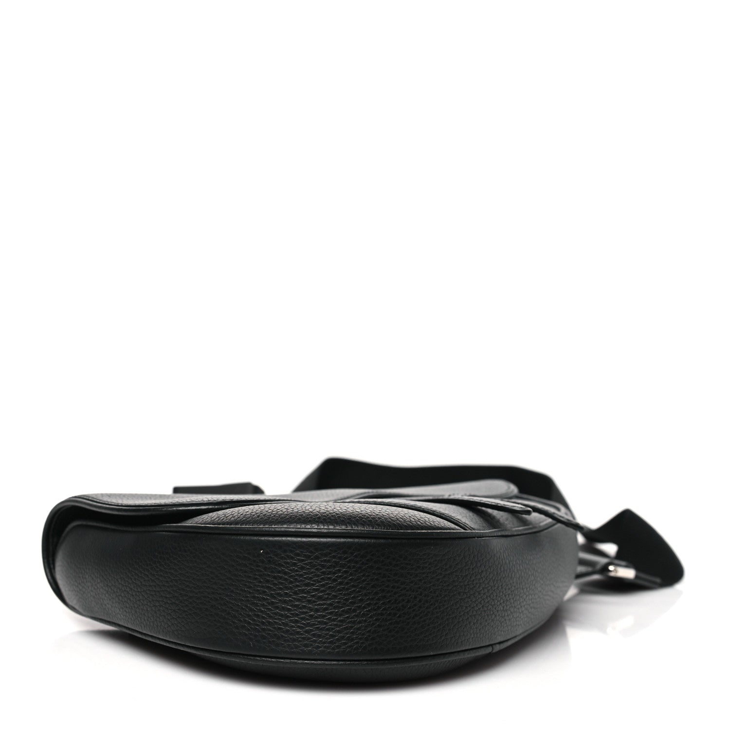 Christian Dior Grained Calfskin Mens Saddle Bag Black 4 of 10