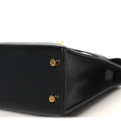 Hermes Chevre Chamkila Mini Kelly Sellier 20 Black 10 of 11