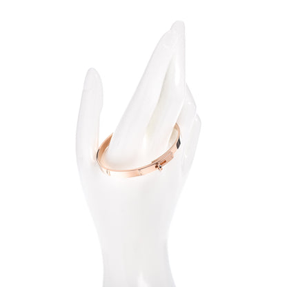 Hermes 18K Rose Gold Diamond PM Kelly Bracelet SH 2 of 5