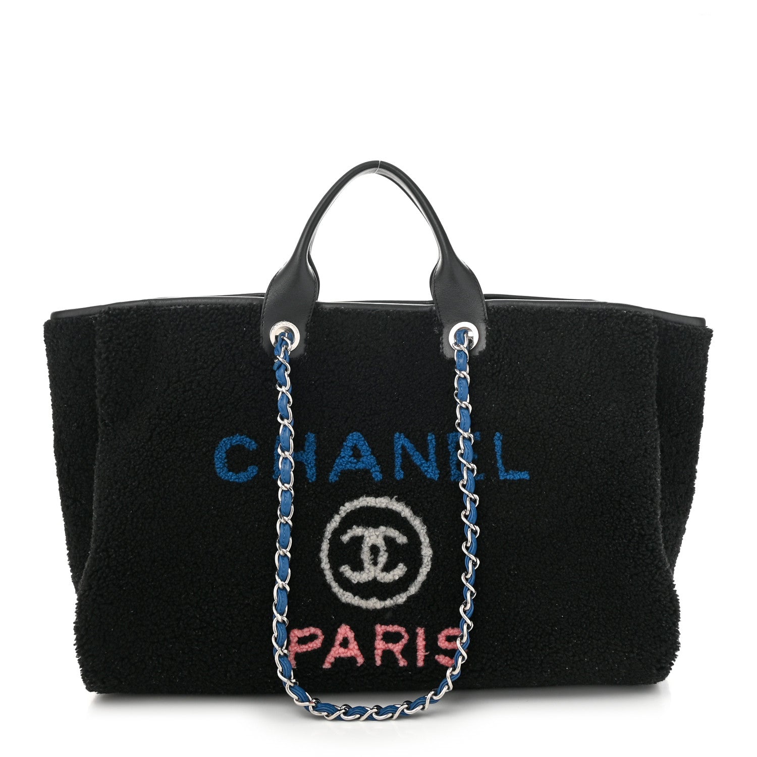 Chanel Shearling Large Deauville Tote Black 1 of 10