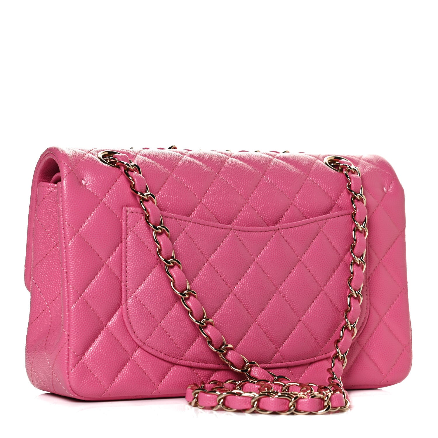 Chanel Caviar Quilted Small Double Flap Pink 3 of 12