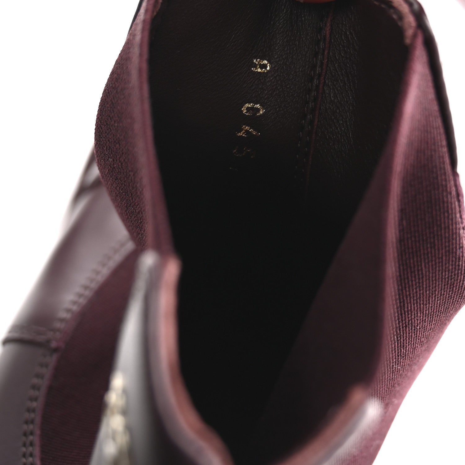 Chanel Calfskin Cap Toe CC Short Boots 40.5 Burgundy 9 of 9
