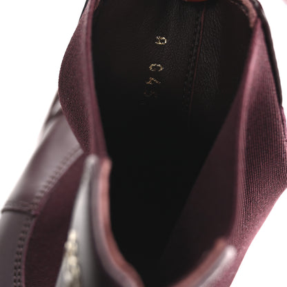 Chanel Calfskin Cap Toe CC Short Boots 40.5 Burgundy 9 of 9