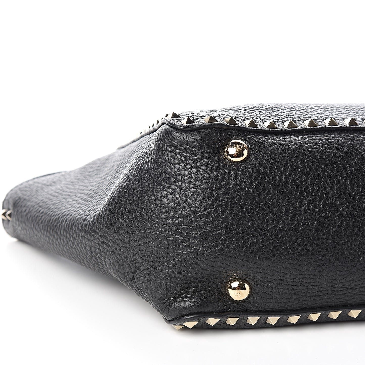 Alce Printed Calfskin Medium Rockstud Tote Black