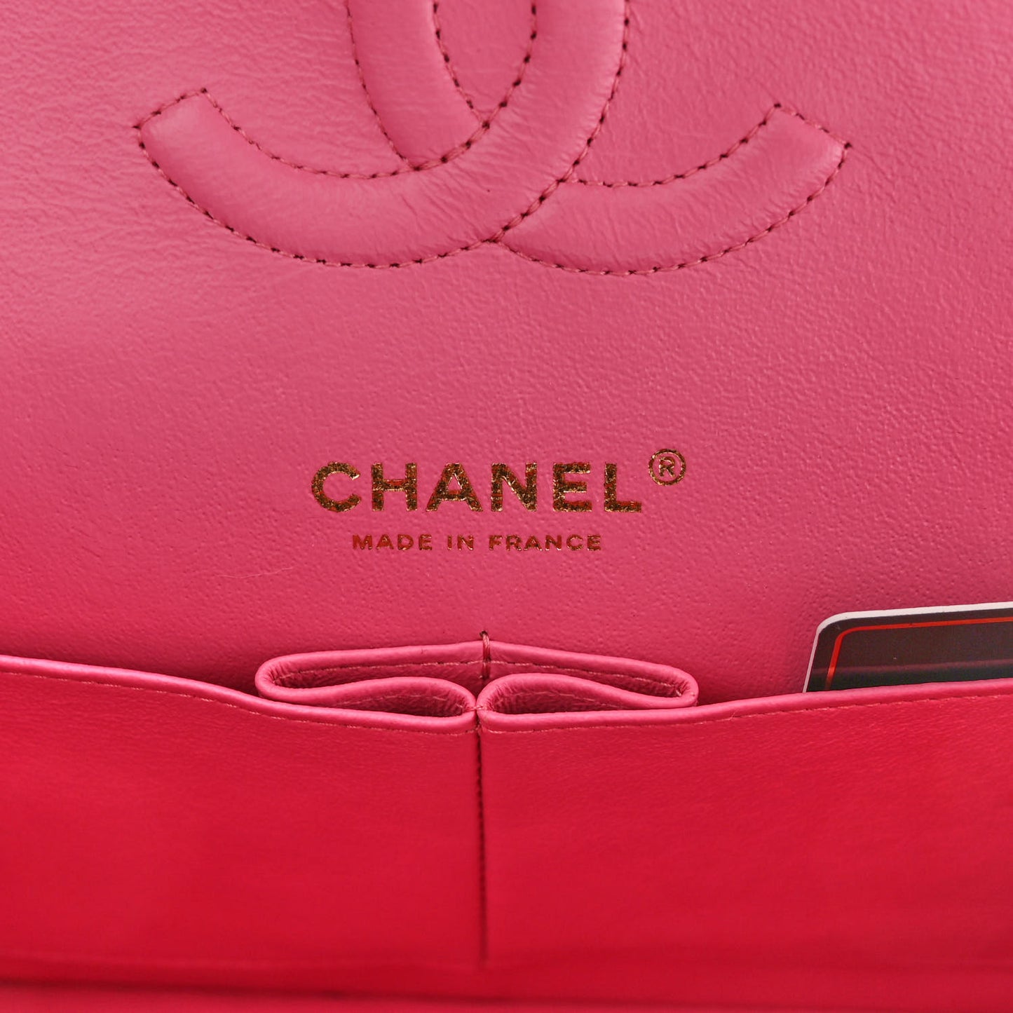 Caviar Quilted Medium Double Flap Pink