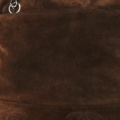Chanel Suede CC Shoulder Bag Brown 10 of 14