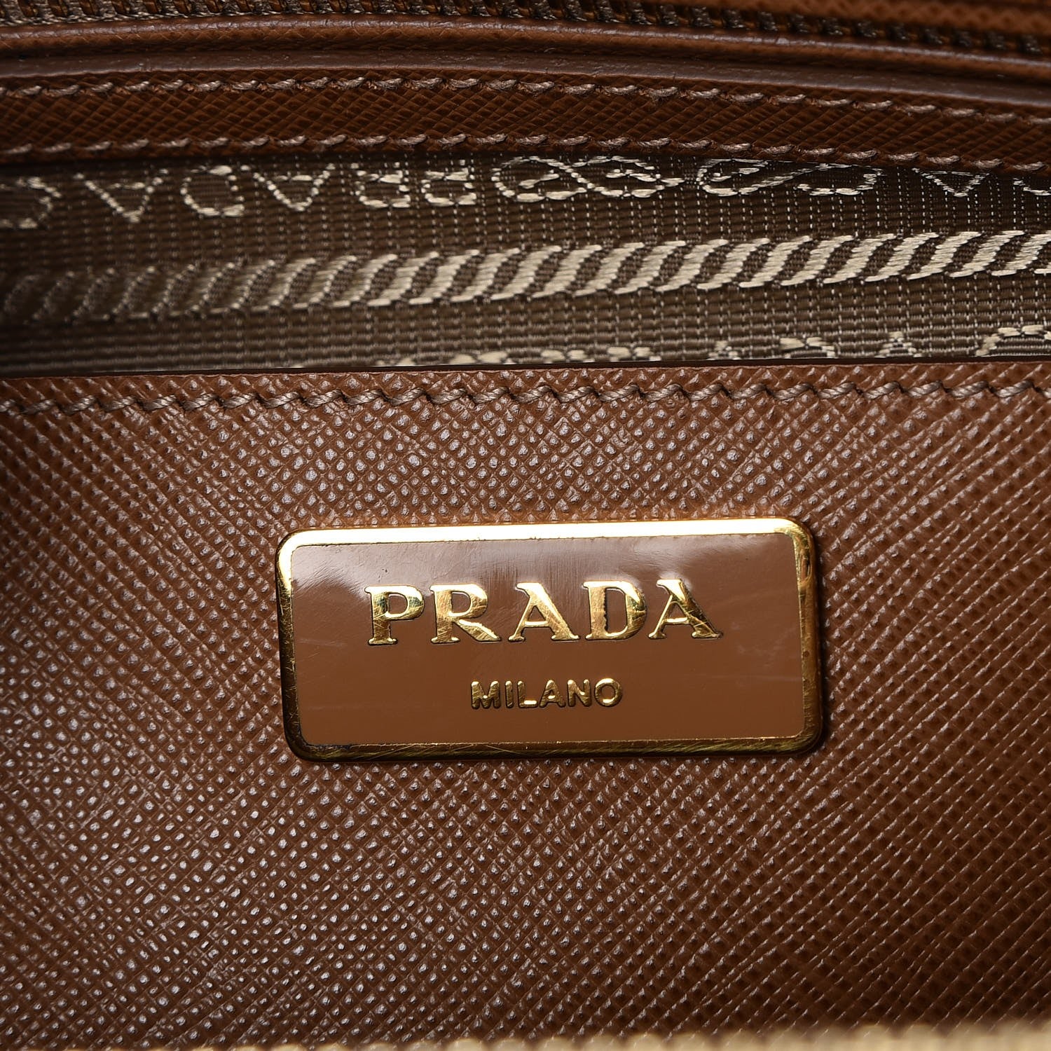 Prada Saffiano Medium Galleria Double Zip Tote Caramel 7 of 10