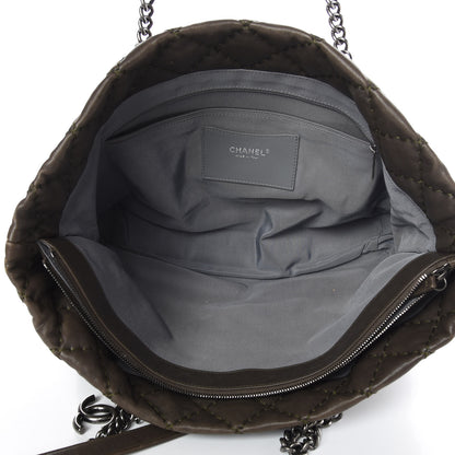 Chanel Calfskin Ultimate Stitch Shopping Tote Khaki 4 of 10