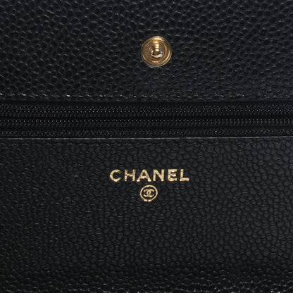 Chanel Caviar Quilted Wallet On Chain WOC Black 7 of 9