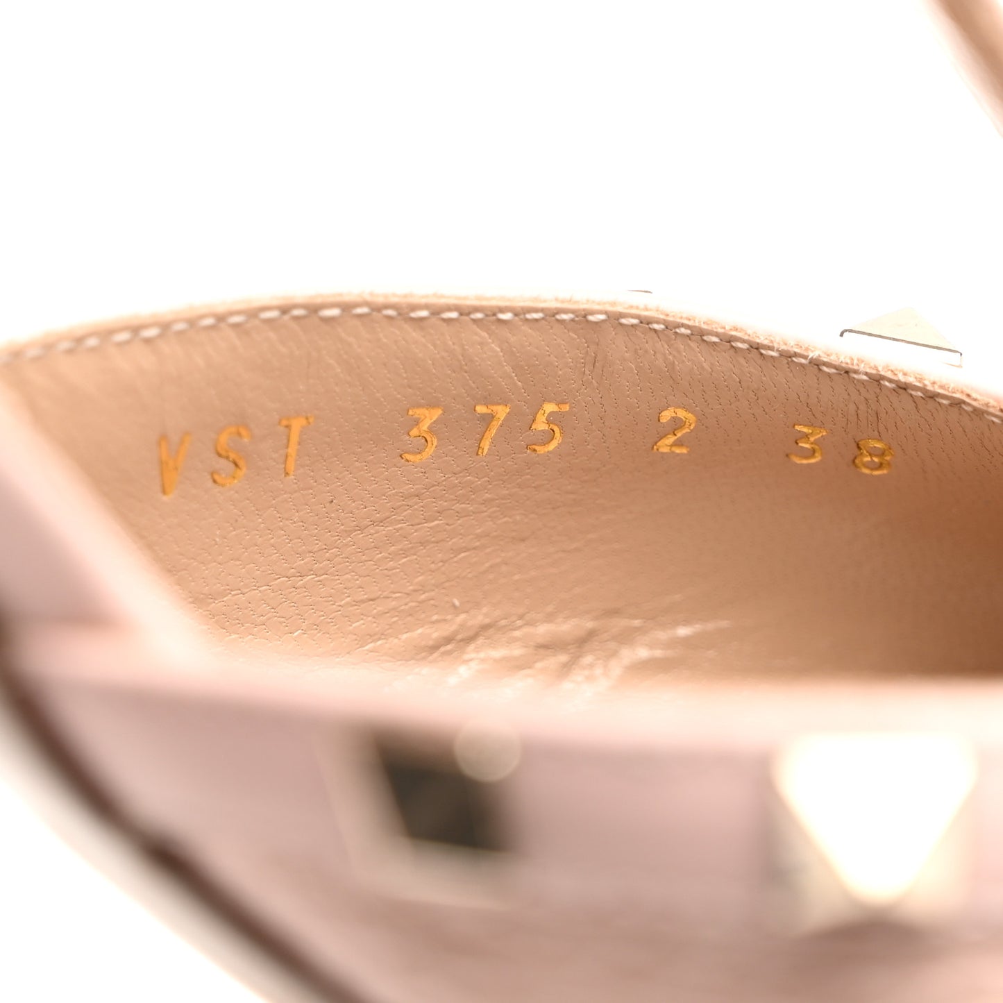 Calfskin Nappa Rockstud Ankle Strap 65mm Pumps 38 Rose Quartz