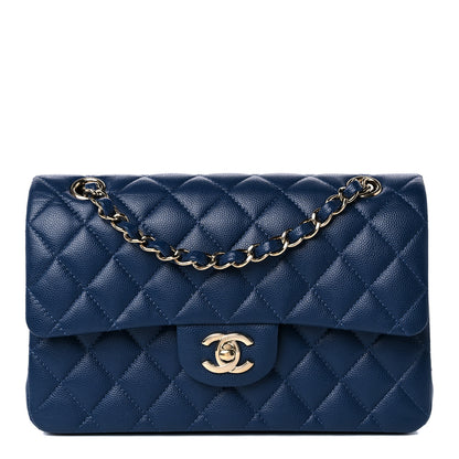 Chanel Caviar Quilted Small Double Flap Navy 1 of 12