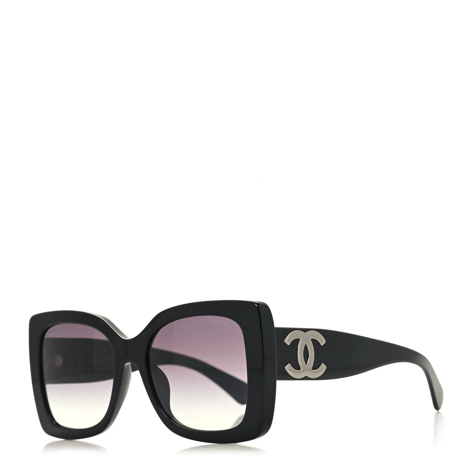 Chanel Square Polarized CC Sunglasses 5494-A Black 1 of 8