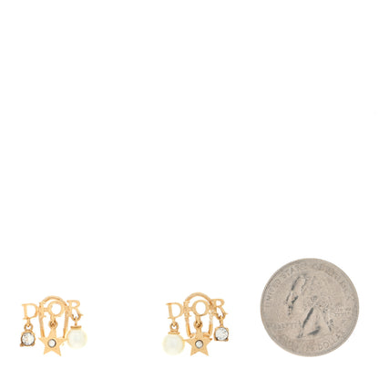 Christian Dior Pearl Crystal Dio(r)evolution Star Clip On Earrings Gold 2 of 3