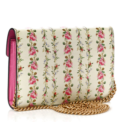 Gucci Calfskin Floral Print Mini Dionysus Chain Wallet Ivory Pink 3 of 9
