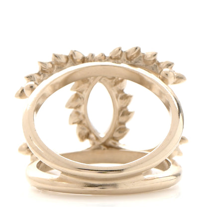 Chanel Crystal CC Ring 4.5 Gold 3 of 4