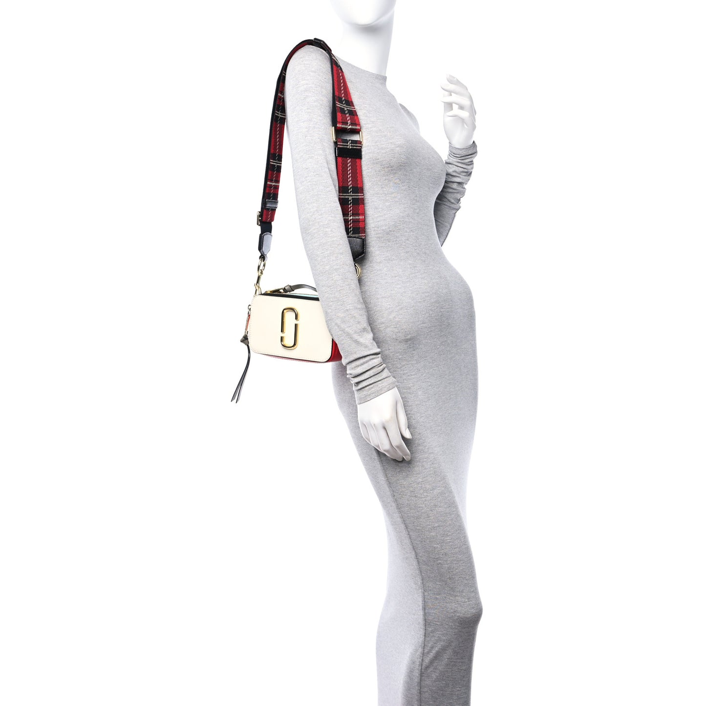 Saffiano Small Snapshot Camera Bag Porcelain Multi