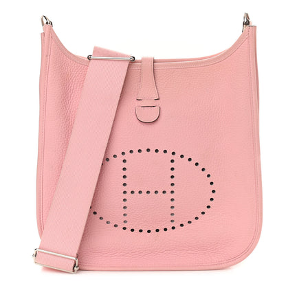 Hermes Taurillon Clemence Evelyne III PM Rose Sakura 1 of 11